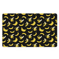 Black Cartoon Banana Pattern Print Polyester Doormat