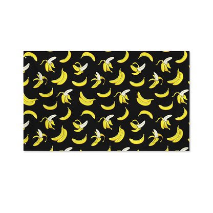 Black Cartoon Banana Pattern Print Polyester Flag