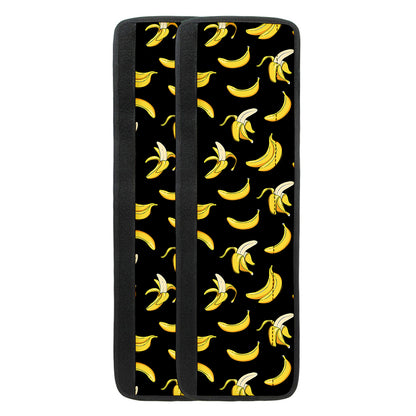 Black Cartoon Banana Pattern Print Refrigerator Handle Covers