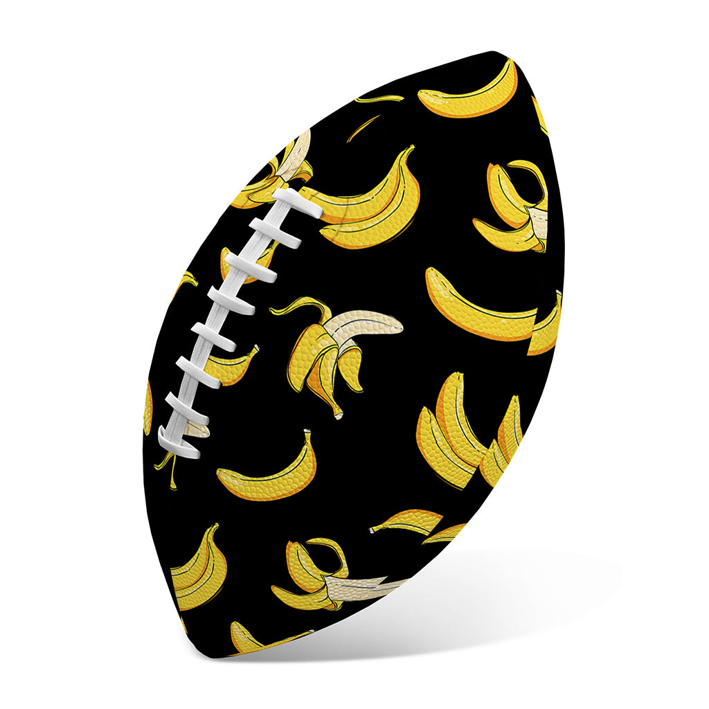 Black Cartoon Banana Pattern Print Rugby Ball