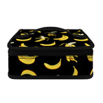Black Cartoon Banana Pattern Print Small Lunch Bag