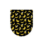 Black Cartoon Banana Pattern Print Toilet Lid Cover