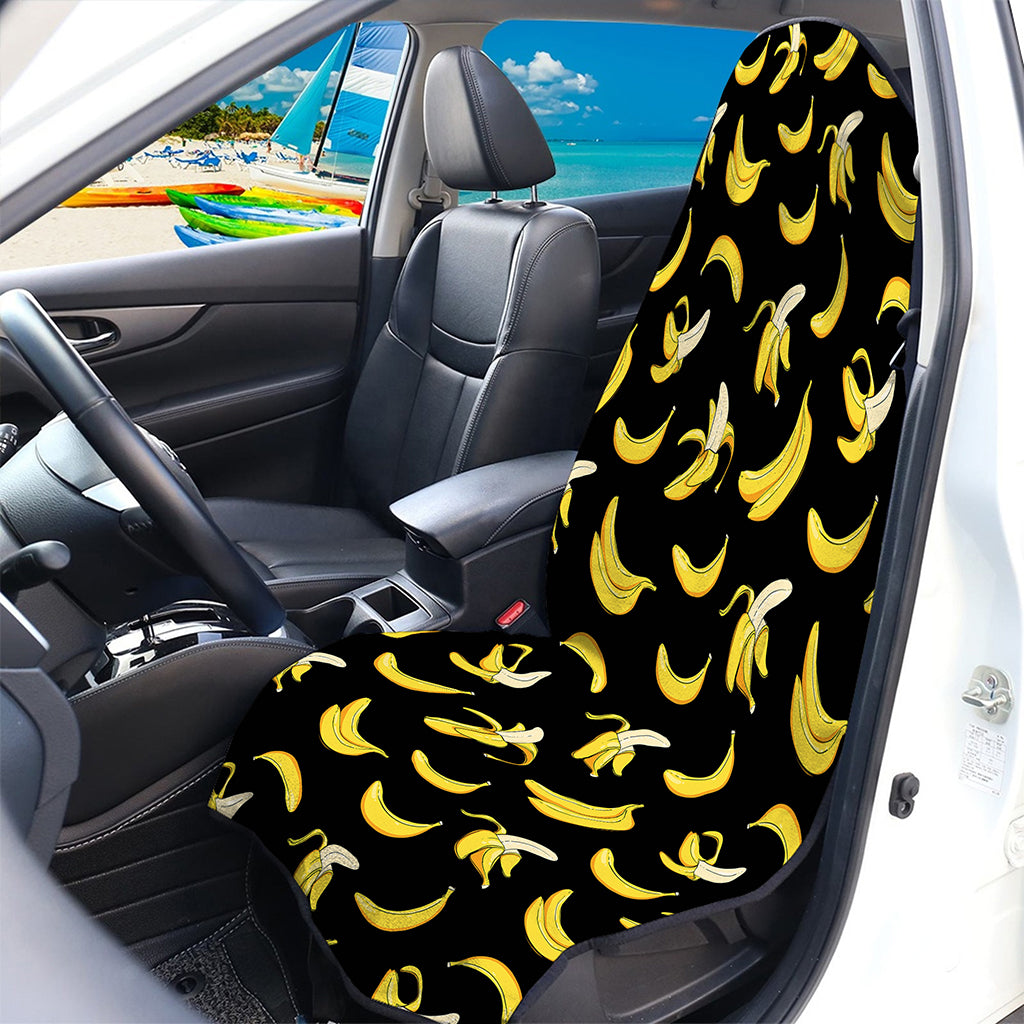 Black Cartoon Banana Pattern Print Waterproof Car Seat Cover