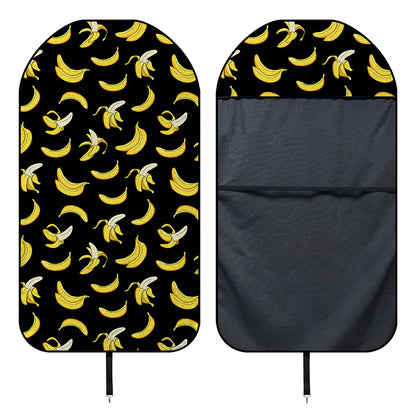 Black Cartoon Banana Pattern Print Waterproof Car Seat Cover