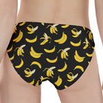 Black Cartoon Banana Pattern Print Women's Panties