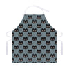 Black Cat Knitted Pattern Print Adjustable Apron