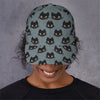 Black Cat Knitted Pattern Print Baseball Cap