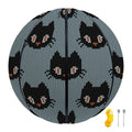 Black Cat Knitted Pattern Print Basketball