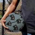 Black Cat Knitted Pattern Print Basketball