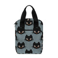 Black Cat Knitted Pattern Print Bible Tote Bag