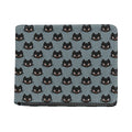 Black Cat Knitted Pattern Print Bifold Wallet