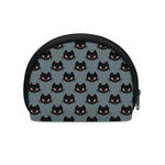 Black Cat Knitted Pattern Print Coin Purse
