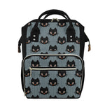 Black Cat Knitted Pattern Print Diaper Bag