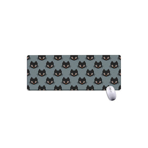 Black Cat Knitted Pattern Print Extended Mouse Pad