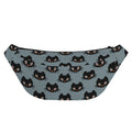 Black Cat Knitted Pattern Print Fanny Pack