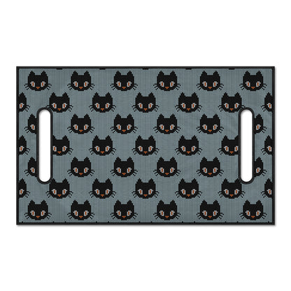 Black Cat Knitted Pattern Print Golf Cart Seat Cover