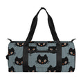 Black Cat Knitted Pattern Print Gym Bag