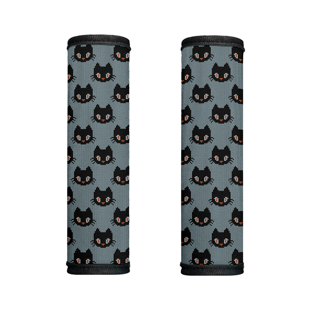 Black Cat Knitted Pattern Print Handle Covers