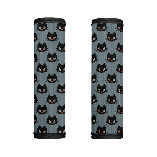Black Cat Knitted Pattern Print Handle Covers