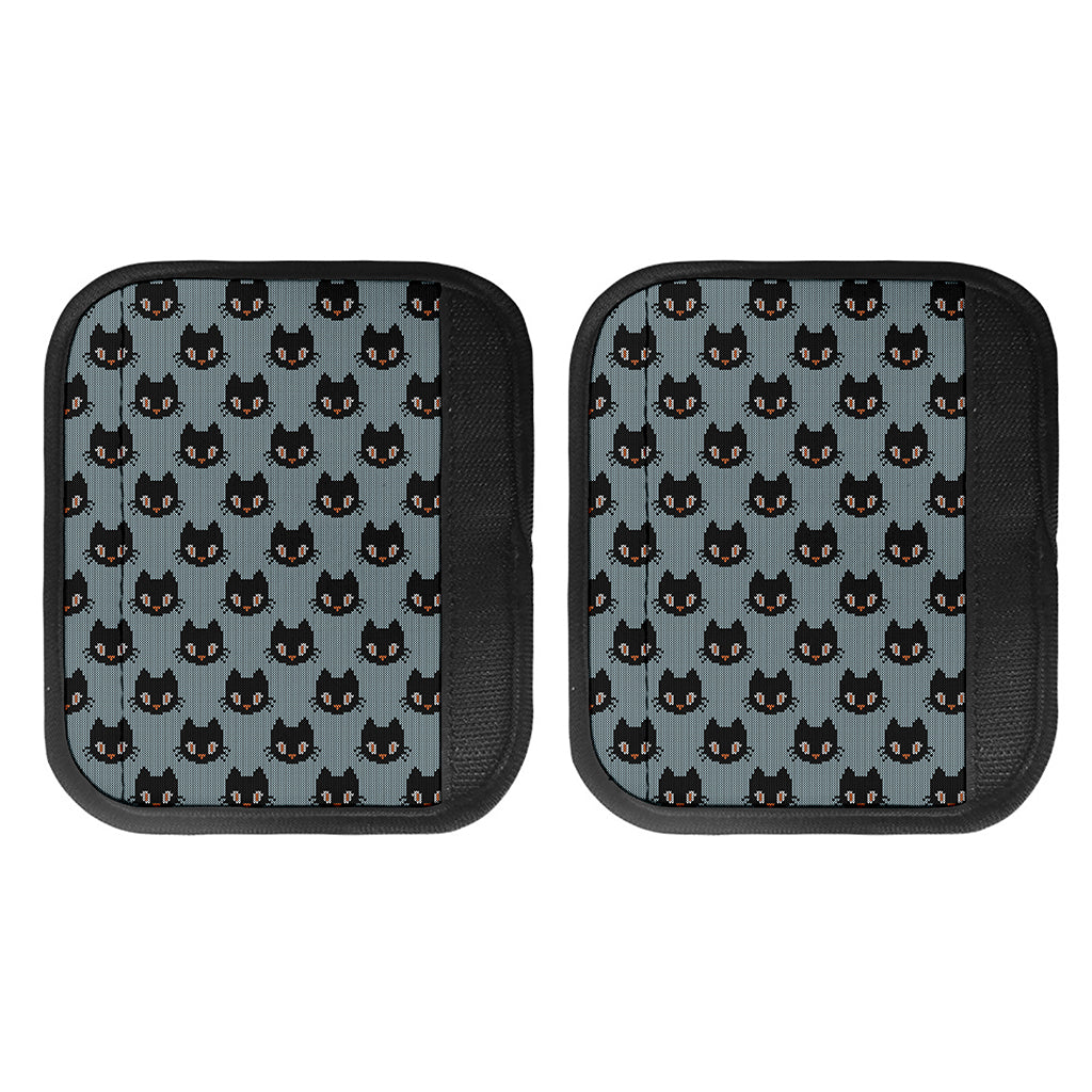 Black Cat Knitted Pattern Print Handle Covers