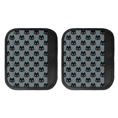 Black Cat Knitted Pattern Print Handle Covers