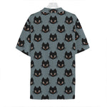 Black Cat Knitted Pattern Print Hawaiian Shirt