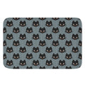 Black Cat Knitted Pattern Print Indoor Door Mat
