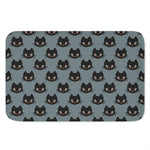 Black Cat Knitted Pattern Print Indoor Door Mat