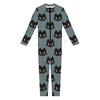 Black Cat Knitted Pattern Print Jumpsuit