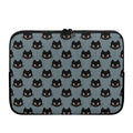 Black Cat Knitted Pattern Print Laptop Sleeve