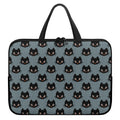 Black Cat Knitted Pattern Print Laptop Sleeve With Handle