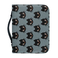 Black Cat Knitted Pattern Print Leather Bible Cover