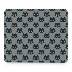 Black Cat Knitted Pattern Print Mouse Pad