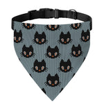 Black Cat Knitted Pattern Print Over The Collar Dog Bandana