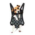 Black Cat Knitted Pattern Print Pet Carrier Backpack