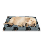 Black Cat Knitted Pattern Print Pet Cooling Mat Cover