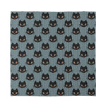 Black Cat Knitted Pattern Print Silk Bandana