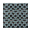 Black Cat Knitted Pattern Print Silk Bandana