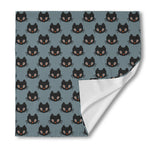 Black Cat Knitted Pattern Print Silk Bandana