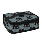 Black Cat Knitted Pattern Print Small Lunch Bag