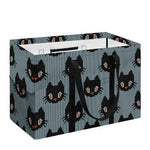 Black Cat Knitted Pattern Print Utility Tote Bag