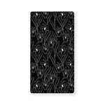 Black Cattleya Flower Pattern Print Baby Crib Sheet