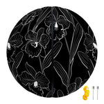 Black Cattleya Flower Pattern Print Basketball