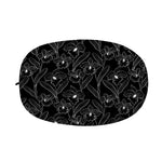 Black Cattleya Flower Pattern Print Car Side Mirror Covers