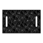 Black Cattleya Flower Pattern Print Golf Cart Seat Cover