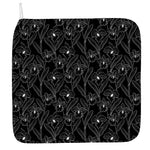 Black Cattleya Flower Pattern Print Hand Towel