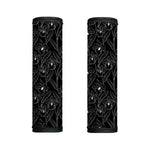 Black Cattleya Flower Pattern Print Handle Covers