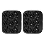 Black Cattleya Flower Pattern Print Handle Covers