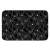 Black Cattleya Flower Pattern Print Indoor Door Mat