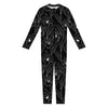 Black Cattleya Flower Pattern Print Jumpsuit